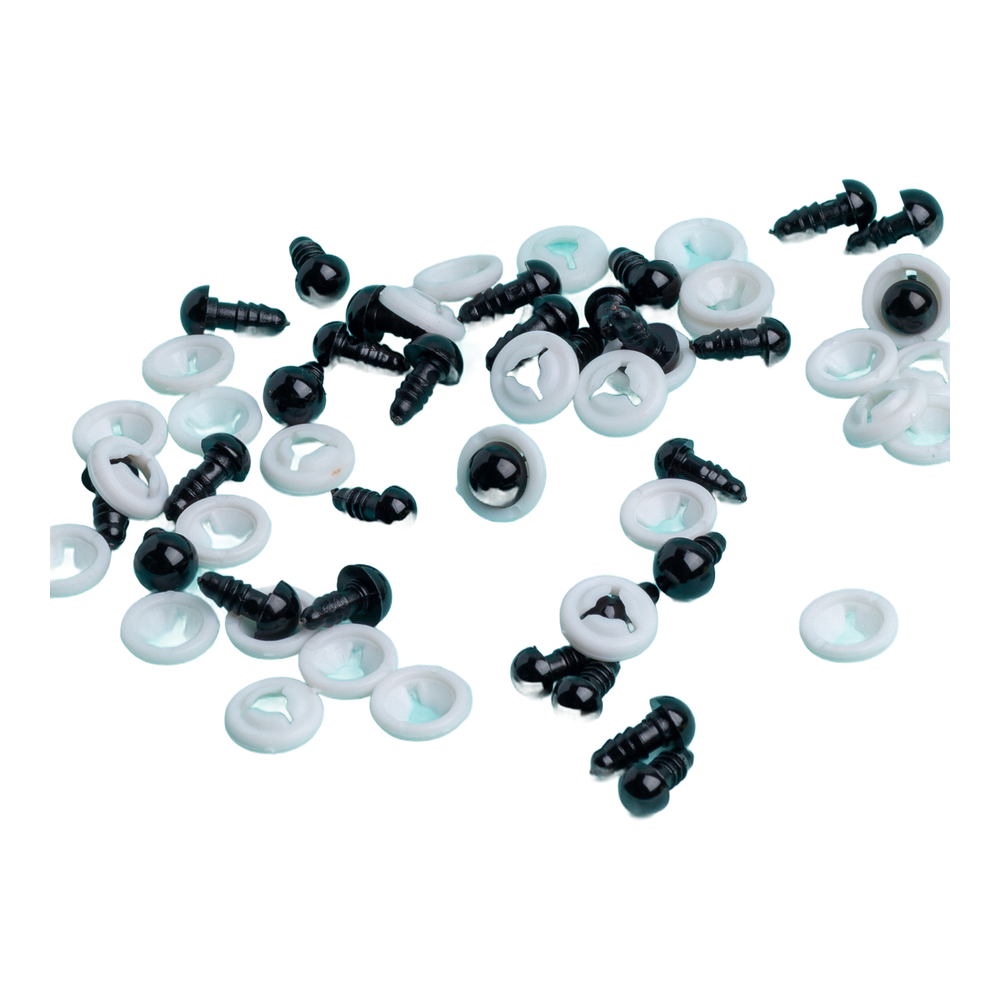 Чёрные глазки 8, 9 и 10 мм
